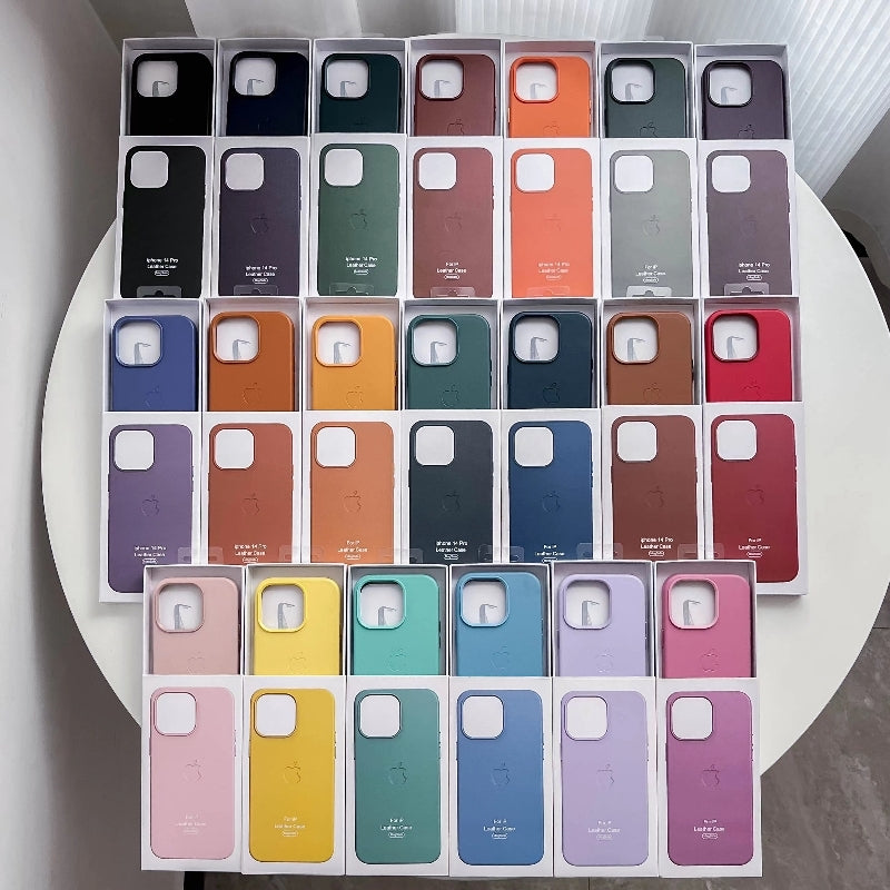 Premium Apple MagSafe Leather Phone Case- for Apple iPhone 15 Series Premium Apple MagSafe Leather Phone Case- for Apple iPhone 15 Series